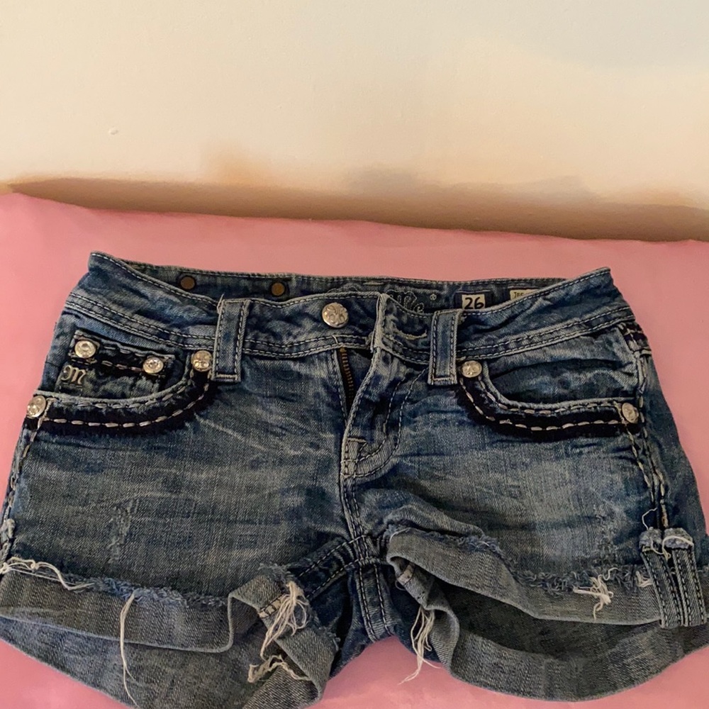 Miss Me Rhinestone shorts